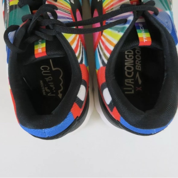 Brooks Trace 2 Mens 9.5 Shoes Tie Dye LGBTQ+ Pride Rainbow Running Shoe - Picture 6 of 6